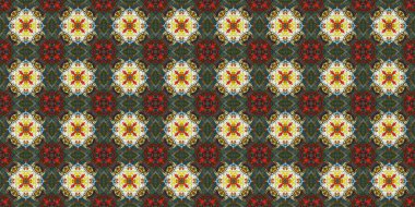 Kusursuz soyut simetrik halı deseni dokusu