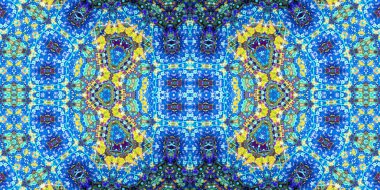 Kusursuz simetrik sanat modeli. Kaleydoskop dokusu