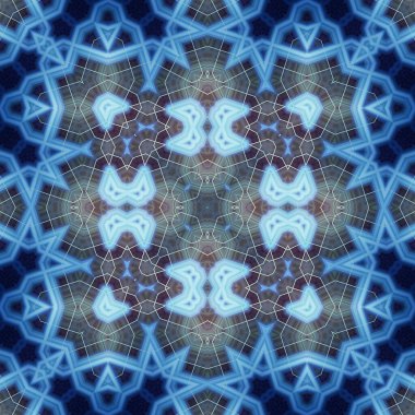 Kare, pürüzsüz desen. Doku simetrik olarak örülmüş.