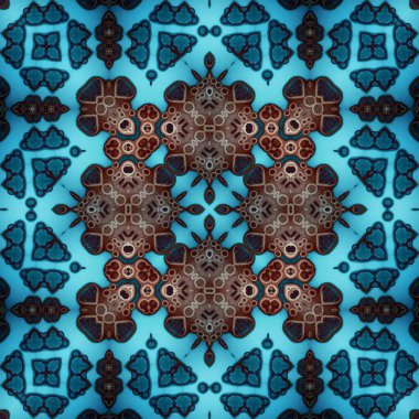 Kare, pürüzsüz desen. Doku simetrik olarak örülmüş.