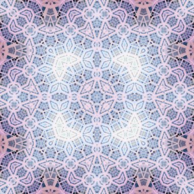 Kare, pürüzsüz desen. Doku simetrik olarak örülmüş.