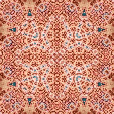 Kare, pürüzsüz desen. Doku simetrik olarak örülmüş.