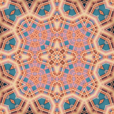 Kare, pürüzsüz desen. Doku simetrik olarak örülmüş.