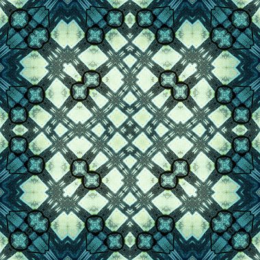 Kare, pürüzsüz desen. Doku simetrik olarak örülmüş.