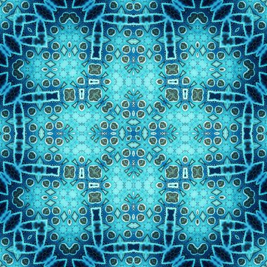 Kare, pürüzsüz desen. Doku simetrik olarak örülmüş.