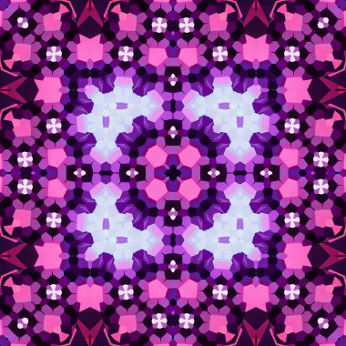 Kare, pürüzsüz desen. Doku simetrik olarak örülmüş.