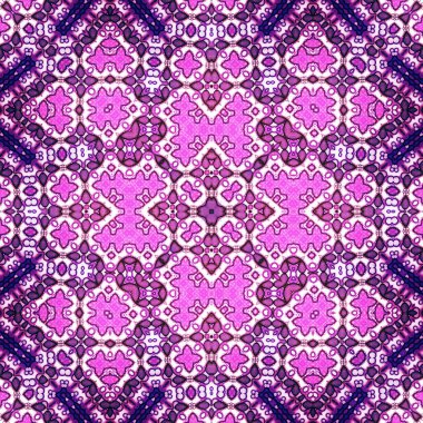 Kare, pürüzsüz desen. Doku simetrik olarak örülmüş.