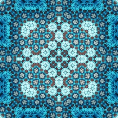 Kare, pürüzsüz desen. Doku simetrik olarak örülmüş.