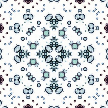 Kare, pürüzsüz desen. Doku simetrik olarak örülmüş.