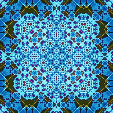 Kare, pürüzsüz desen. Doku simetrik olarak örülmüş.