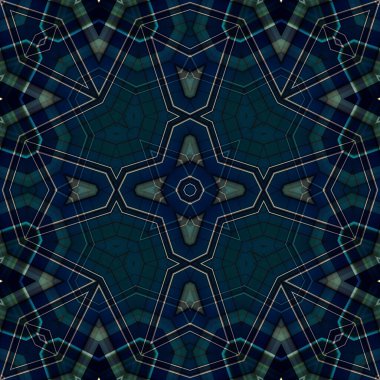 Kare, pürüzsüz desen. Doku simetrik olarak örülmüş.