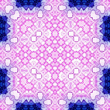 Kare, pürüzsüz desen. Doku simetrik olarak örülmüş.