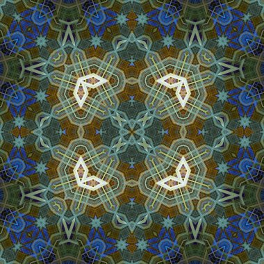 Kare, pürüzsüz desen. Doku simetrik olarak örülmüş.