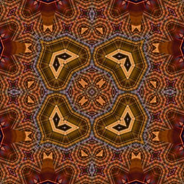 Kare, pürüzsüz desen. Doku simetrik olarak örülmüş.