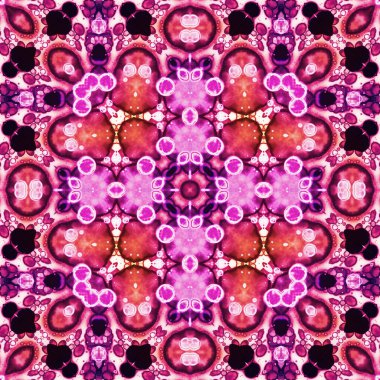 Kare, pürüzsüz desen. Doku simetrik olarak örülmüş.