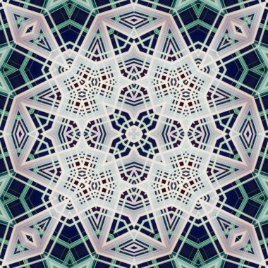 Kare, pürüzsüz desen. Doku simetrik olarak örülmüş.