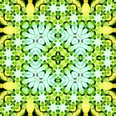 Kare, pürüzsüz desen. Doku simetrik olarak örülmüş.