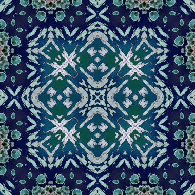 Kare, pürüzsüz desen. Doku simetrik olarak örülmüş.