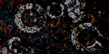 Yazarın sanatsal soyutlamaları. Suluboya ve alkol mürekkebi. Modern sanat. Fotoşopta İşlendi