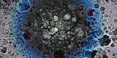 Yazarın sanatsal soyutlamaları. Suluboya ve alkol mürekkebi. Modern sanat. Fotoşopta İşlendi