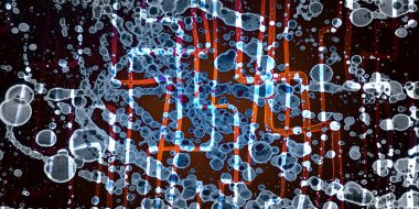 Yazarın sanatsal soyutlamaları. Suluboya ve alkol mürekkebi. Modern sanat. Fotoşopta İşlendi