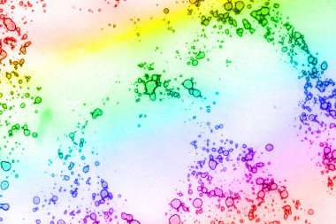 Beneklerden ve kabarcıklardan soyutlama. Gökkuşağı soyutlaması