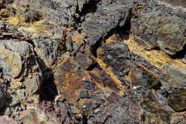 Coğrafi doku fotoğrafı. Toprak ve taşın doğal dokusu. dizayn boş