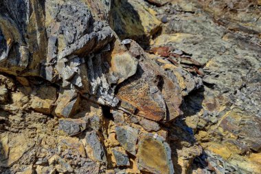 Coğrafi doku fotoğrafı. Toprak ve taşın doğal dokusu. dizayn boş