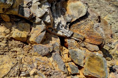 Coğrafi doku fotoğrafı. Toprak ve taşın doğal dokusu. dizayn boş