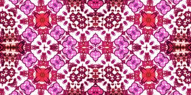 Kusursuz mozaik desen. Soyut kare sonsuz şablonu tekrarlıyor. Mavi kaleydoskop