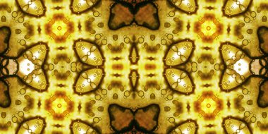 Kusursuz mozaik desen. Soyut kare sonsuz şablonu tekrarlıyor. Mavi kaleydoskop