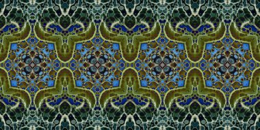 Kusursuz soyut kare deseni. Modern sanatta alkol mürekkebi. Mandala