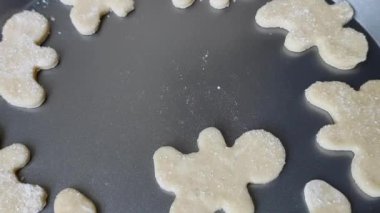 Noel zamanı. Ev yapımı pişirme. Noel kurabiyeleri