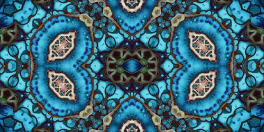 Kusursuz soyut desen. Şablonun dokusu simetrik. Sonsuz desen