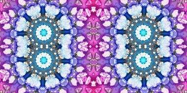 Kusursuz kaleydoskop deseni. Örgü deseninin dokusu. Sonsuz desen