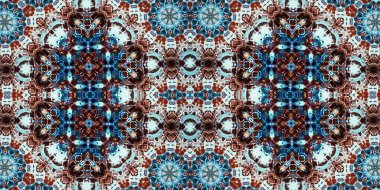 Kusursuz kaleydoskop deseni. Örgü deseninin dokusu. Sonsuz desen