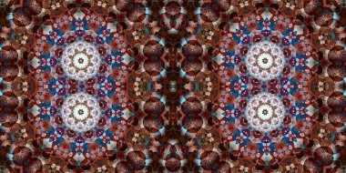 Kusursuz kaleydoskop deseni. Örgü deseninin dokusu. Sonsuz desen