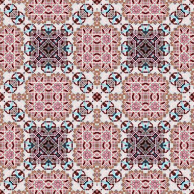 Kusursuz kare halı deseni. Doku soyuttur. Arkaplan soyut sonsuzdur