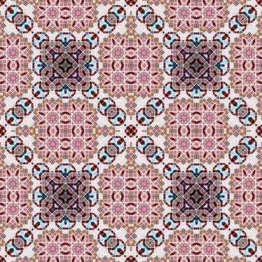 Kusursuz kare halı deseni. Doku soyuttur. Arkaplan soyut sonsuzdur