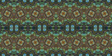 Kusursuz kasvetli afiş deseni. Doku soyuttur. Soyut sonsuz halı şeridi arkaplanı