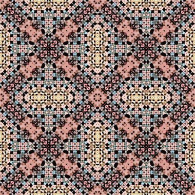 Kusursuz simetrik desen. Doku soyuttur. Soyut sonsuz simetrik arkaplan