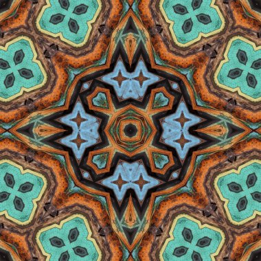 Kusursuz soyut simetrik harika desen. Kaleydoskop deseni dokusu