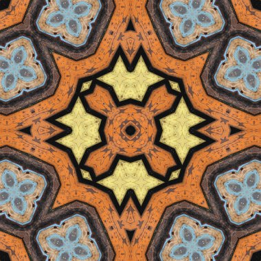 Kusursuz soyut simetrik harika desen. Kaleydoskop deseni dokusu