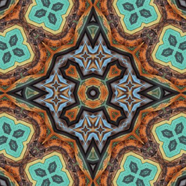 Kusursuz soyut simetrik harika desen. Kaleydoskop deseni dokusu