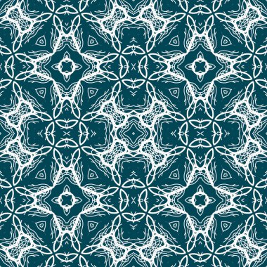 Kusursuz bir Noel deseni. Noel arka planı mavisi. Kar tanesi deseni. Mutlu yıllar.