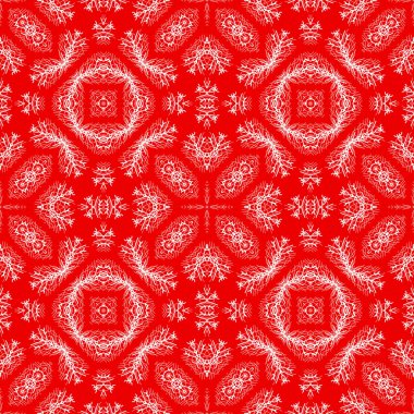 Kusursuz bir Noel deseni. Kırmızı Noel arkaplanı. Mutlu noeller. Mutlu yıllar..