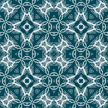 Kusursuz bir Noel deseni. Noel arka planı mavisi. Kar tanesi deseni. Mutlu yıllar.