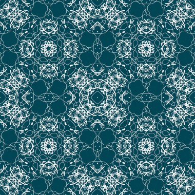 Kusursuz bir Noel deseni. Noel arka planı mavisi. Kar tanesi deseni. Mutlu yıllar.