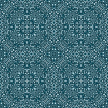 Kusursuz bir Noel deseni. Noel arka planı mavisi. Kar tanesi deseni. Mutlu yıllar.