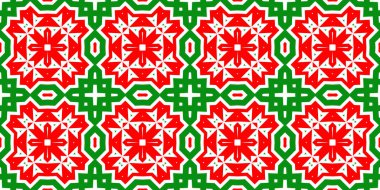 Kusursuz desenli pankart kırmızı ve yeşil. Kırmızı ve yeşil Noel şablonu. Mutlu noeller. Mutlu yıllar..